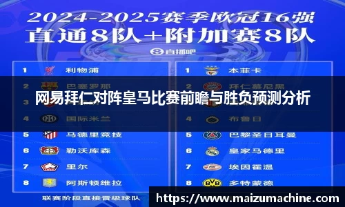 网易拜仁对阵皇马比赛前瞻与胜负预测分析